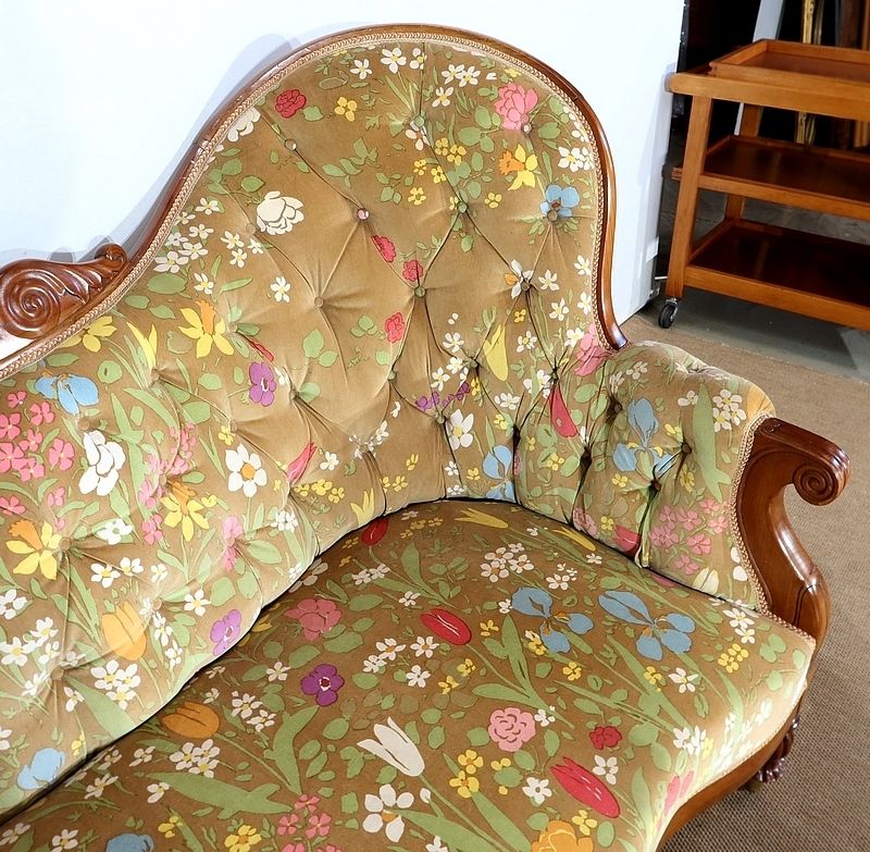 Small Cherry Wood Wing Sofa, Restoration Period, Early 19th Century photo vintage