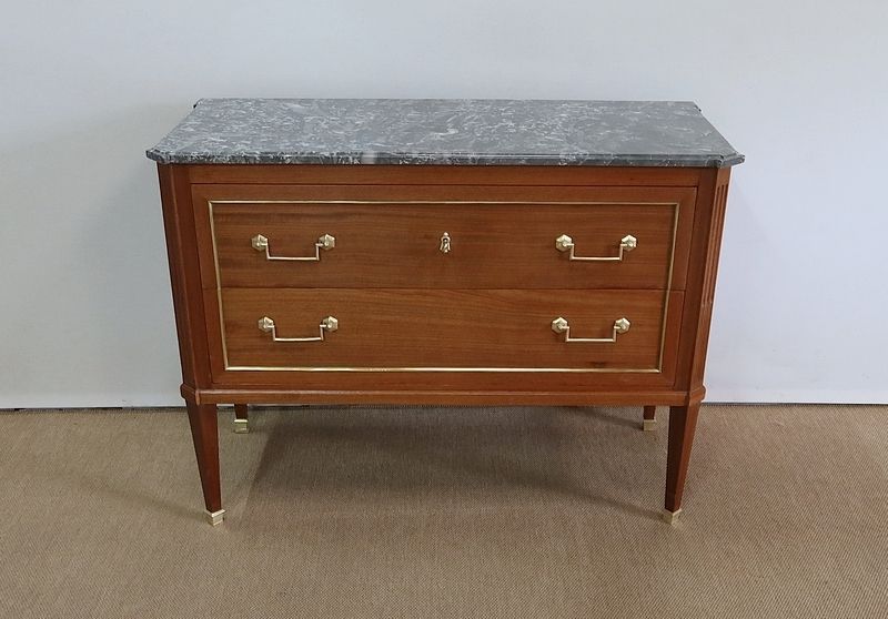 Mahogany Commode Louis XVI Style, 2nd Part Of The 19th Century