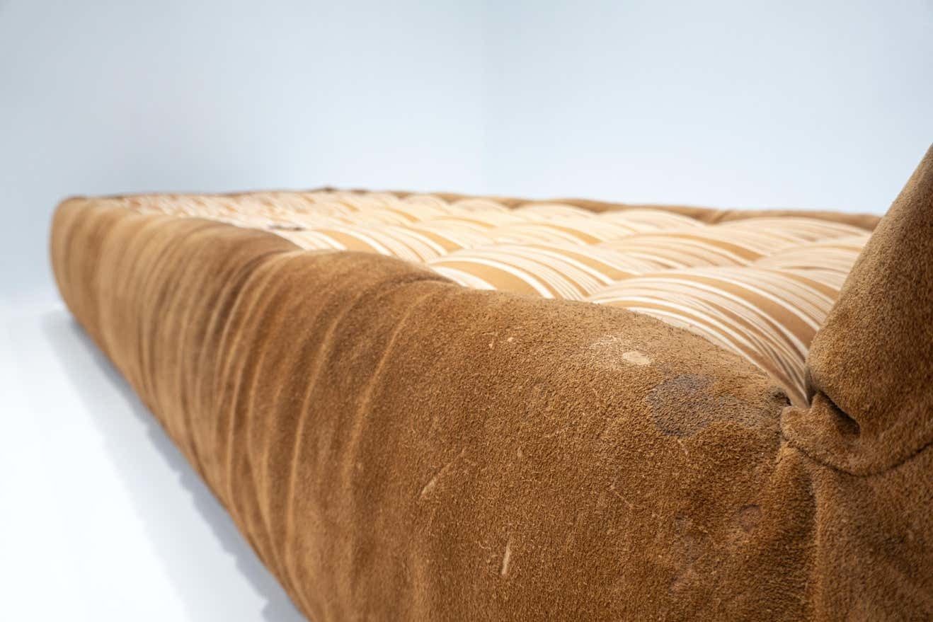 Furniture Mid Century Modern Bambole Daybed By Mario Bellini, Suede, C&B Italia, 1970s photo