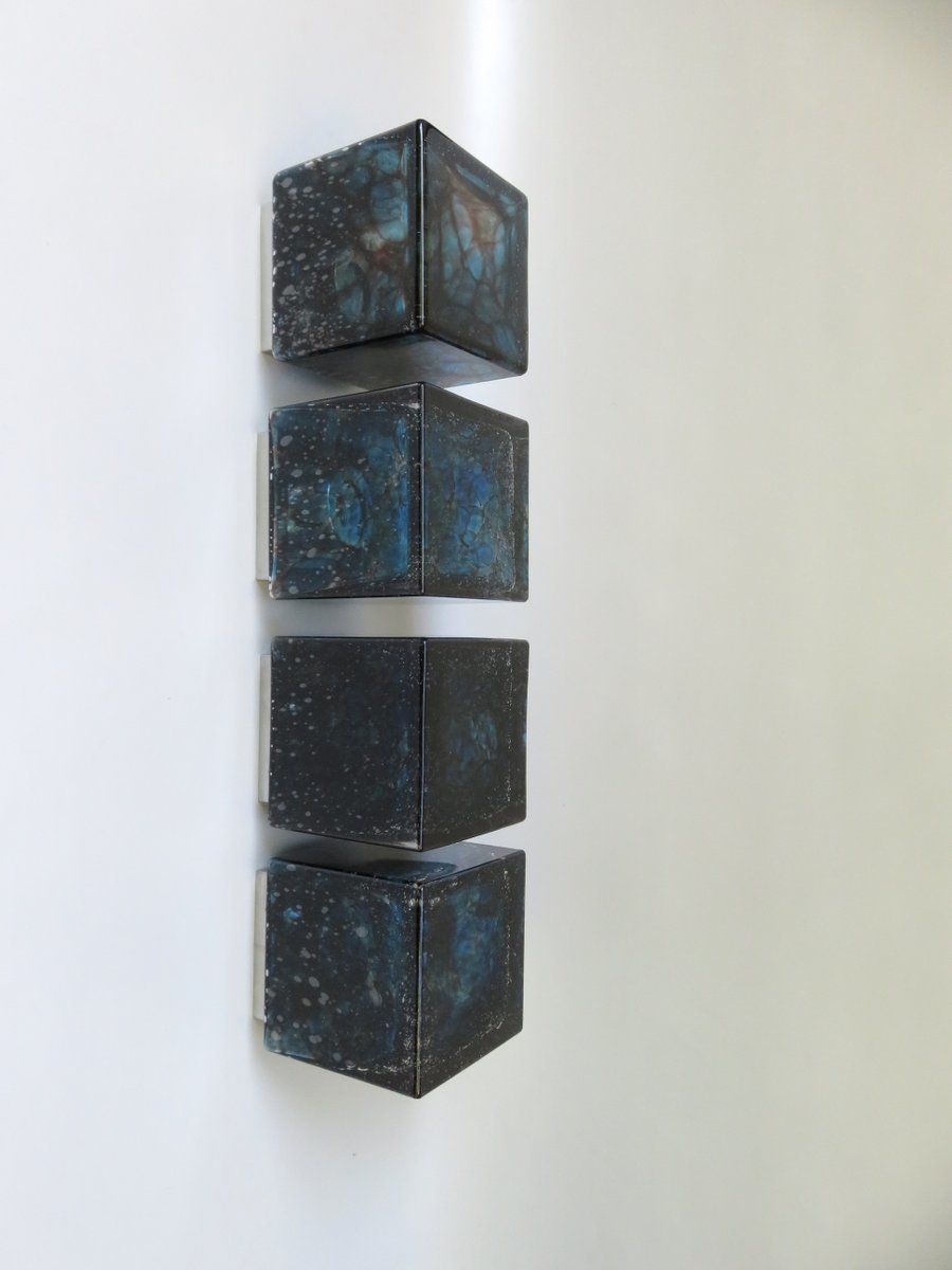 Blue Murano Glass Ceiling Lights From Limburg, 1960s, Set Of 4 photo Lighting