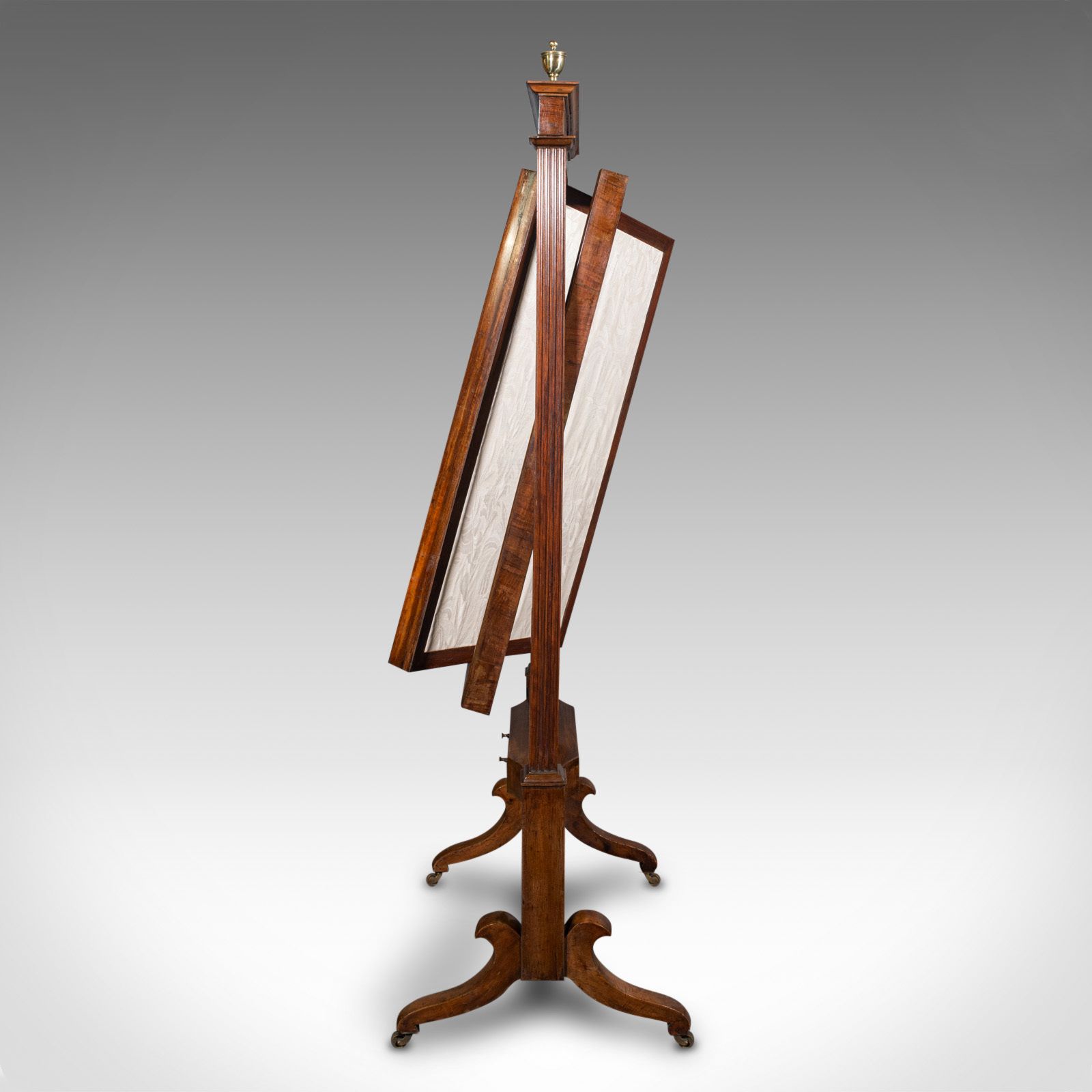 Antique Shop's Dressing Mirror, English, Walnut, Cheval, Retail, Regency, C.1820 photo for sale
