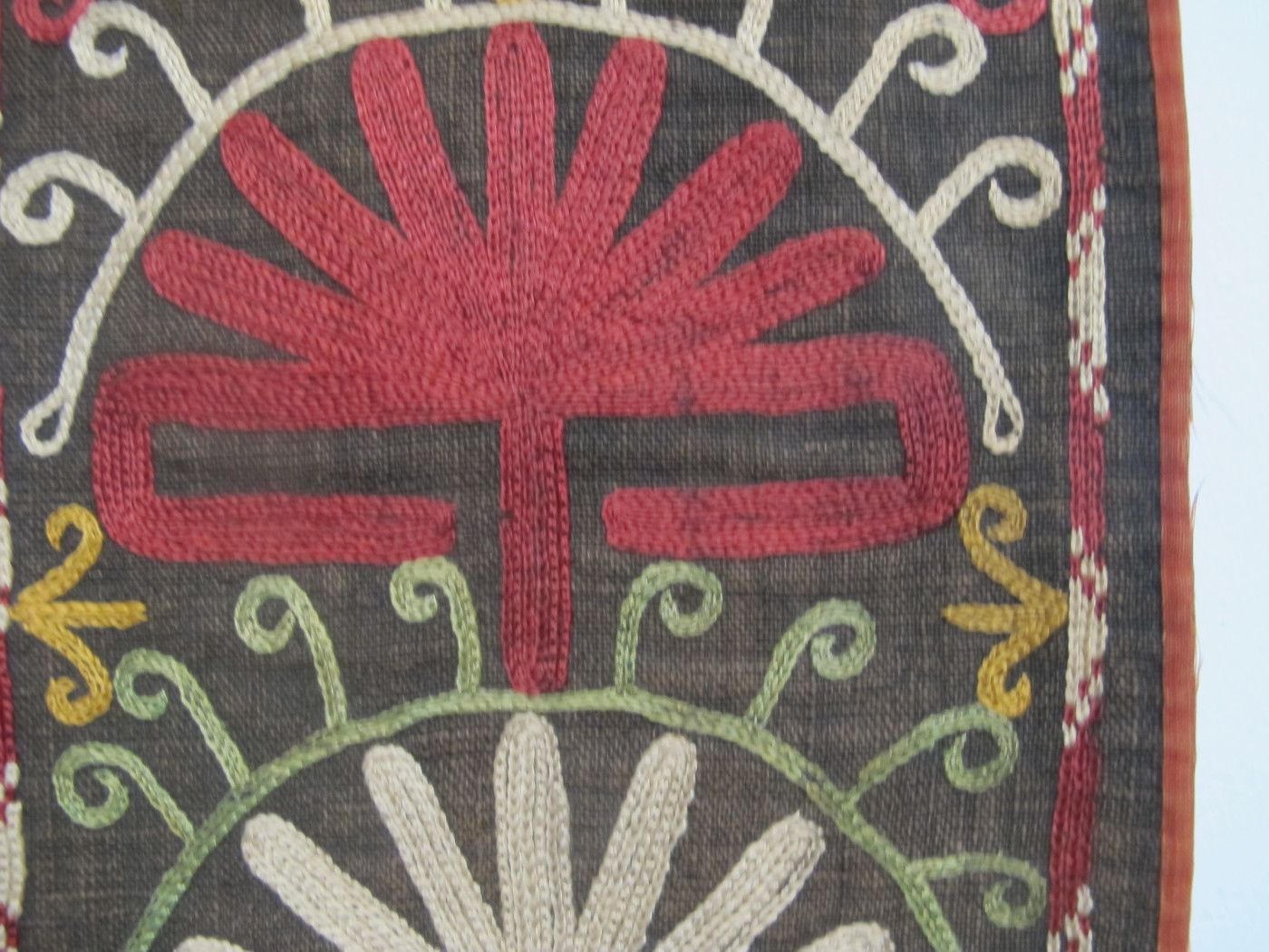 Antique Silk Amulet From Uzbekistan, 65cm X 19cm photo 575.0