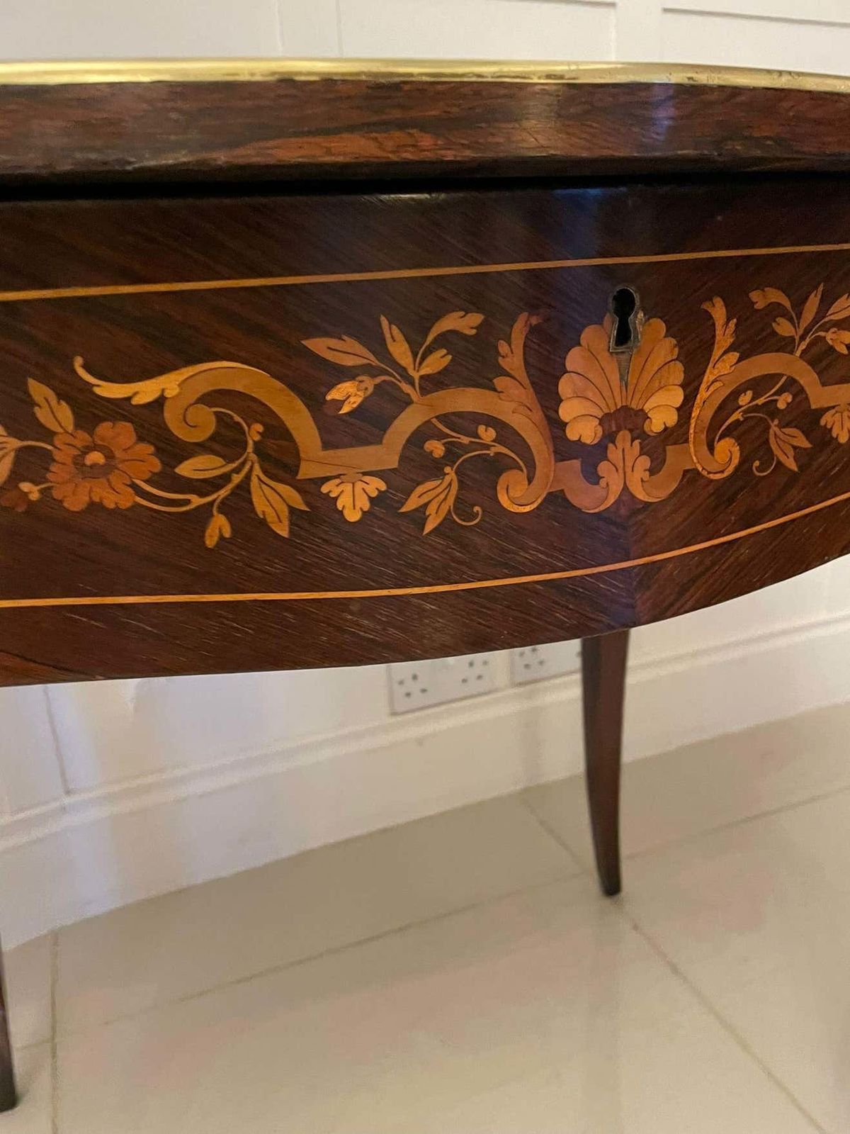Antique Louis XV Quality French Rosewood Marquetry Inlaid Centre Table photo vintage