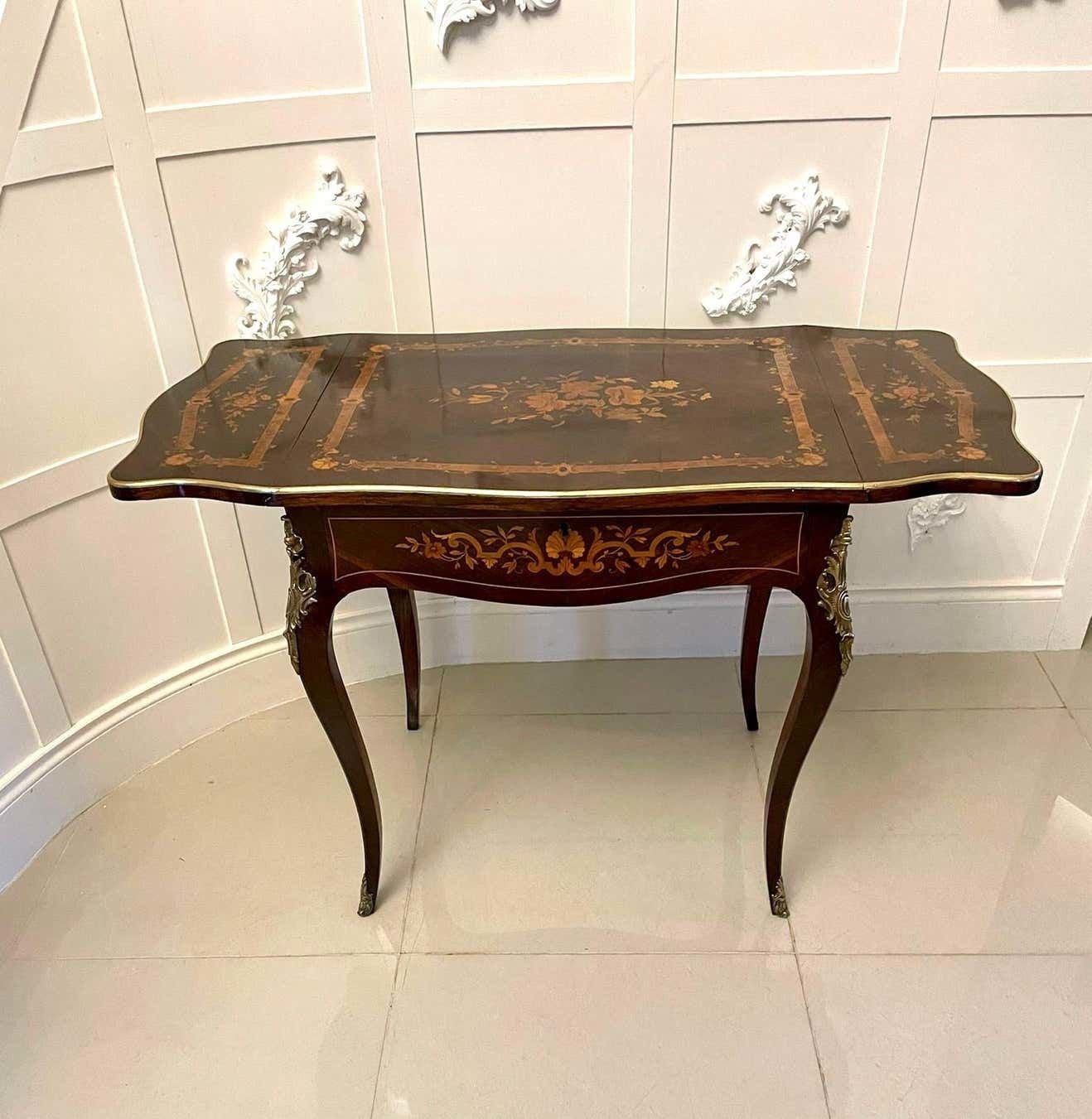 photo vinterior Antique Louis XV Quality French Rosewood Marquetry Inlaid Centre Table