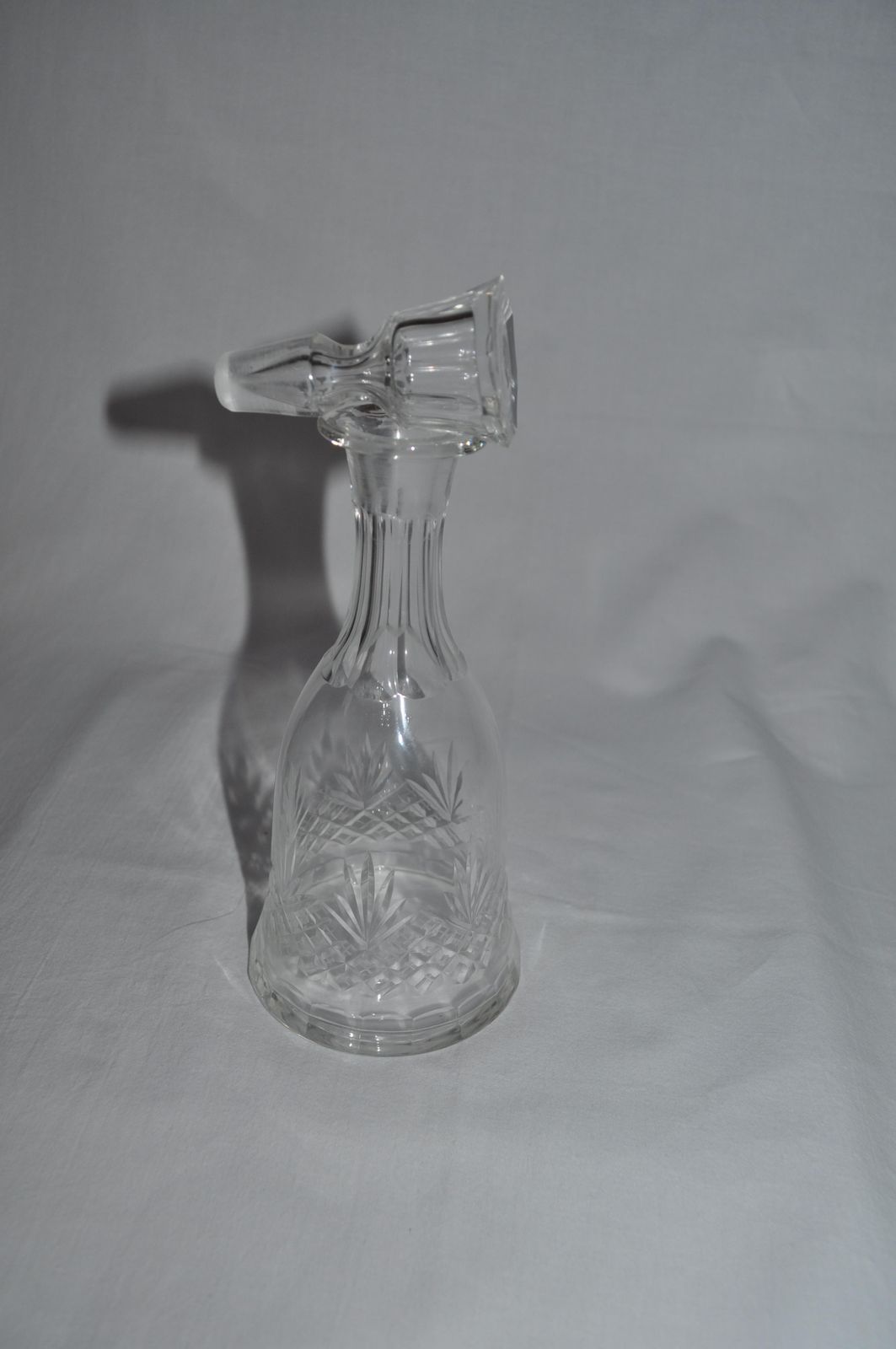 Old Polished Glass With Liqueur Glass Stopper photo for sale