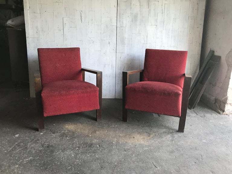 Pair Of Original Art Deco Armchairs, 1940 photo vinterior