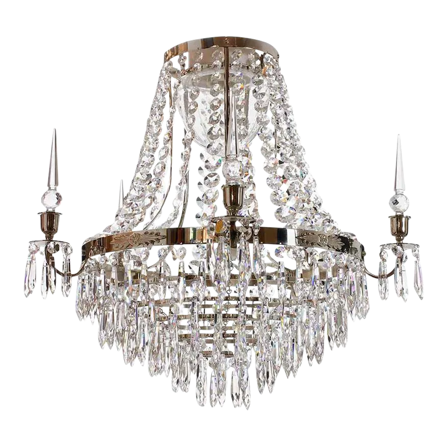 Large Nickel Bathroom Chandelier Ip44 photo for sale