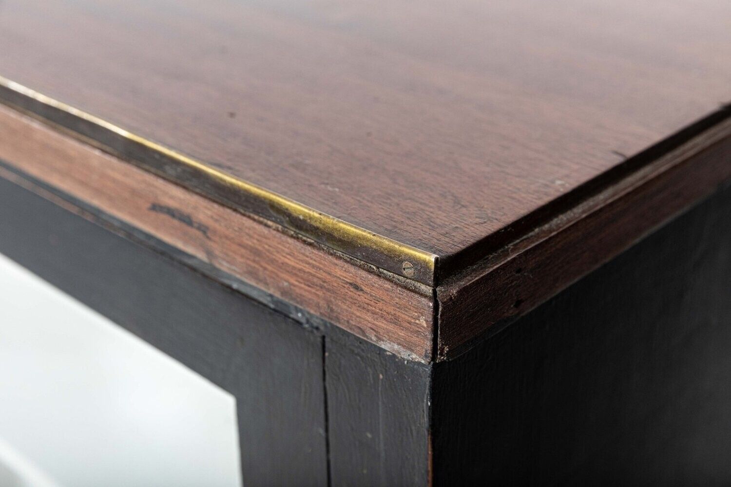 photo for sale Monumental 19thc English Ebonised Mahogany Glazed Apothecary Shop Counter