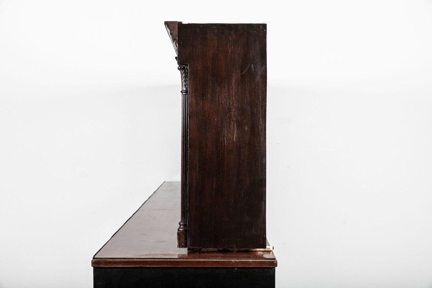Furniture Large 19thc English Mahogany Glazed Apothecary Wall Cabinet photo