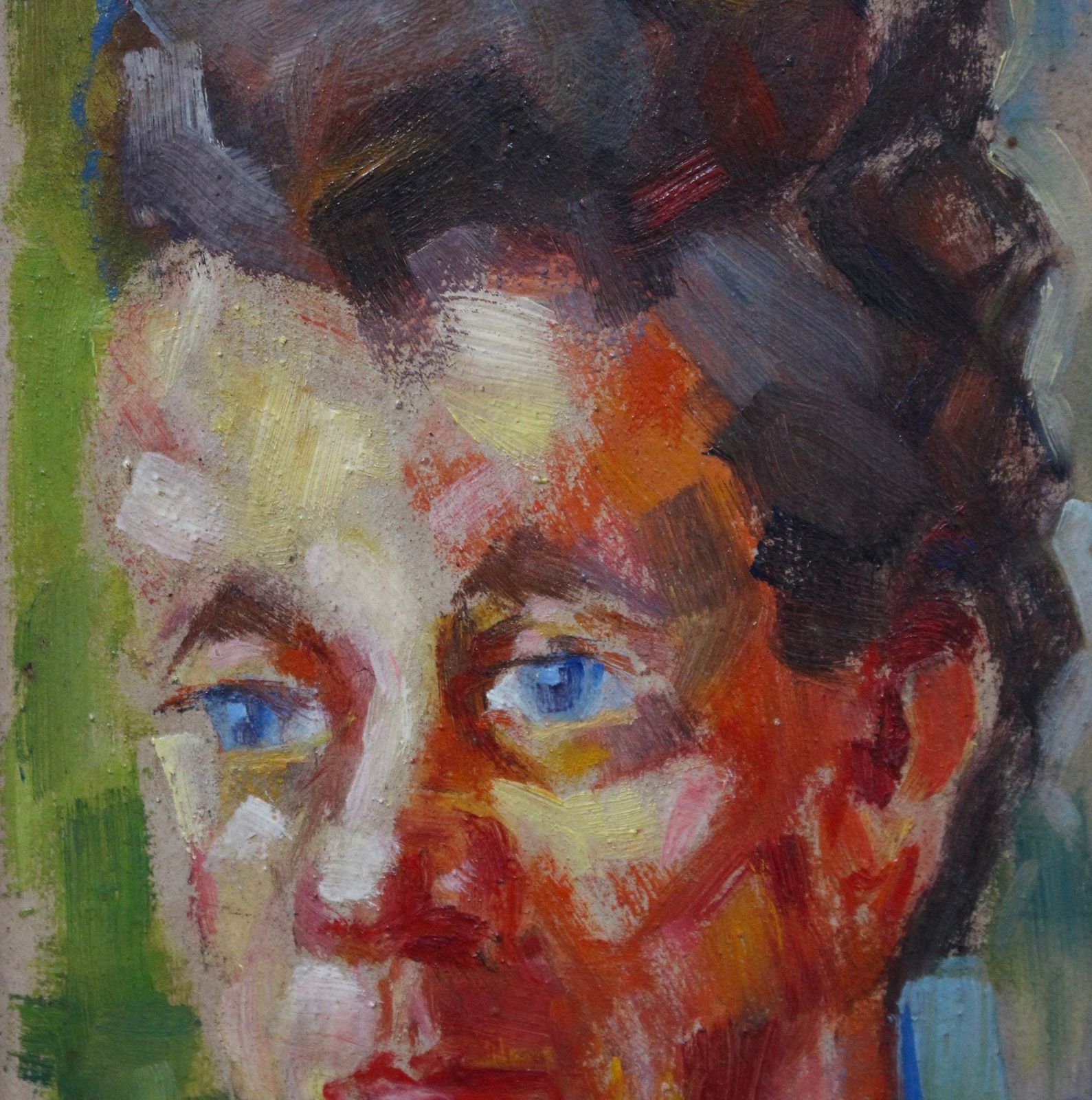 'Portrait Of Blue Eyed Woman' French School (Circa 1960s) photo Art
