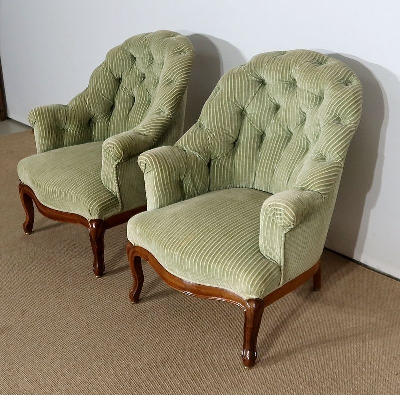 Pair Of Armchairs, Napoleon III Period, Mid 19th Century photo for sale
