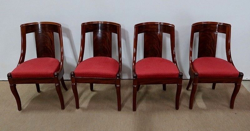 Four Mahogany Chairs, Restoration Period  1st Part Of The 19th Century photo furniture