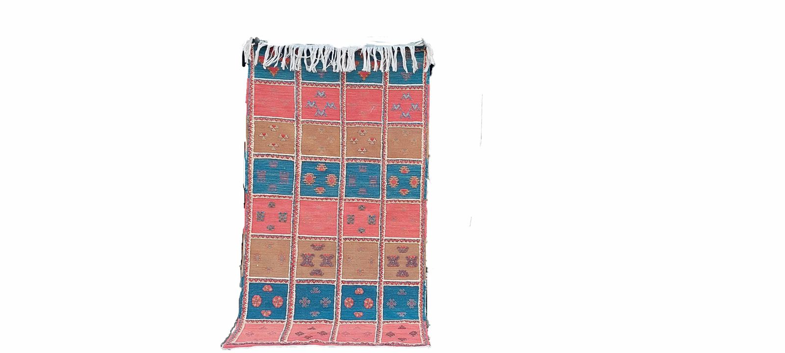 No Custom Fee. Shipped From Uk/6.5x3.2 Ft/ Handmade Traditional Moroccan Rug. Berber Carpet Natural Wool And Camel Hair