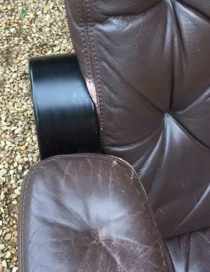 1960's Oy Bj Dahlqvist Dark Brown Leather Armchair photo vinterior