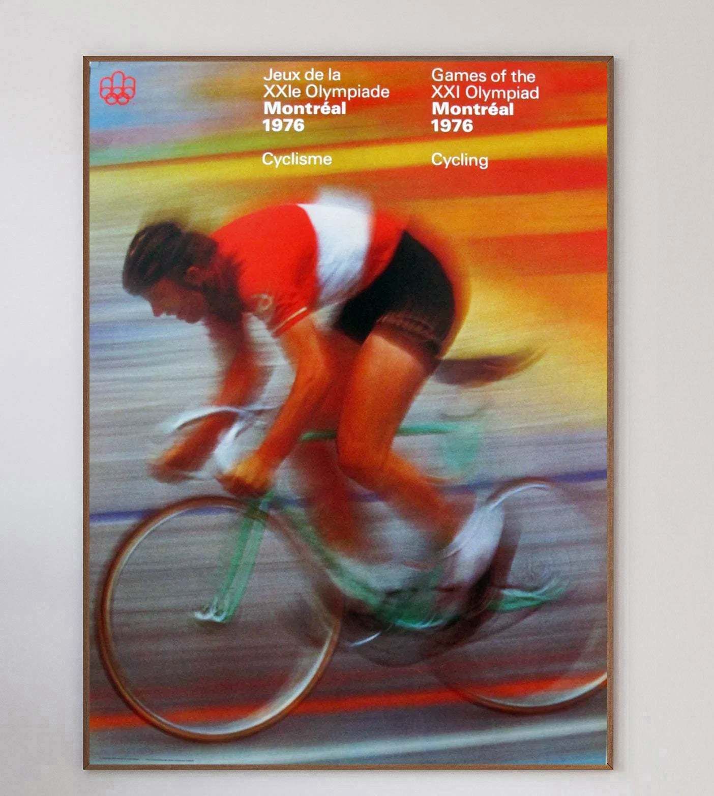1976 Montreal Olympic Games   Cycling Original Vintage Poster photo 189.0