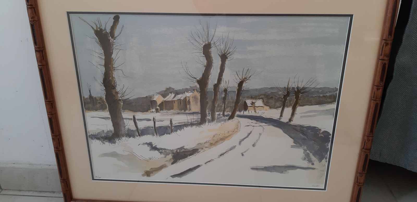 Original Lithograph Signed By P. Courtois photo furniture