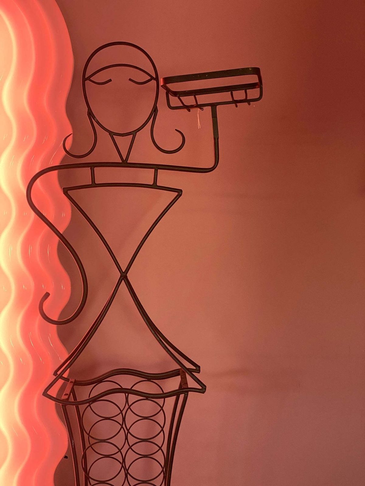 Lady Shape Wine Rack C.1980 photo for sale