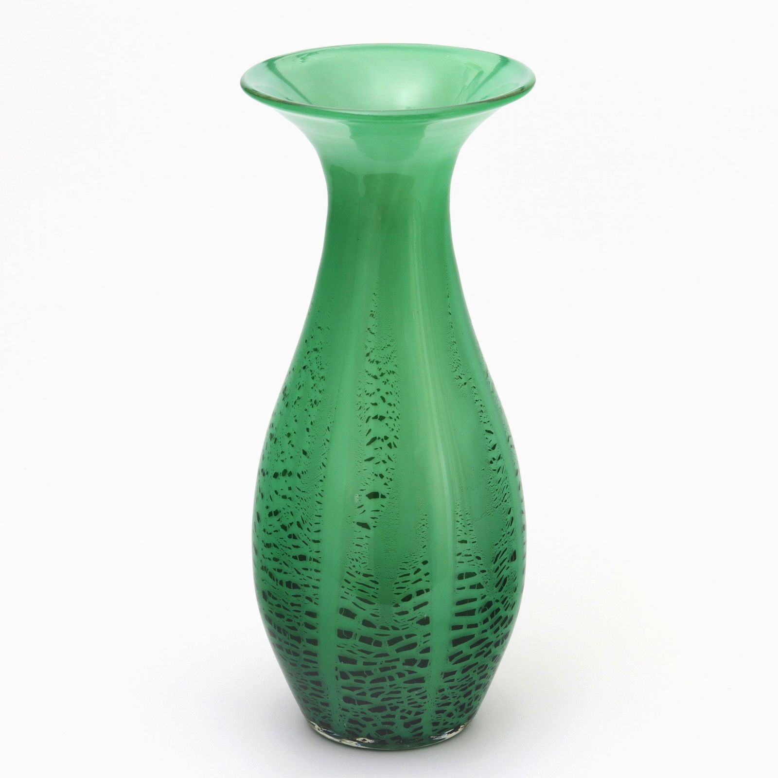 Tall Art Deco Wmf Ikora Green Skittle Glass Vase By Karl Wiedmann C1930s photo for sale