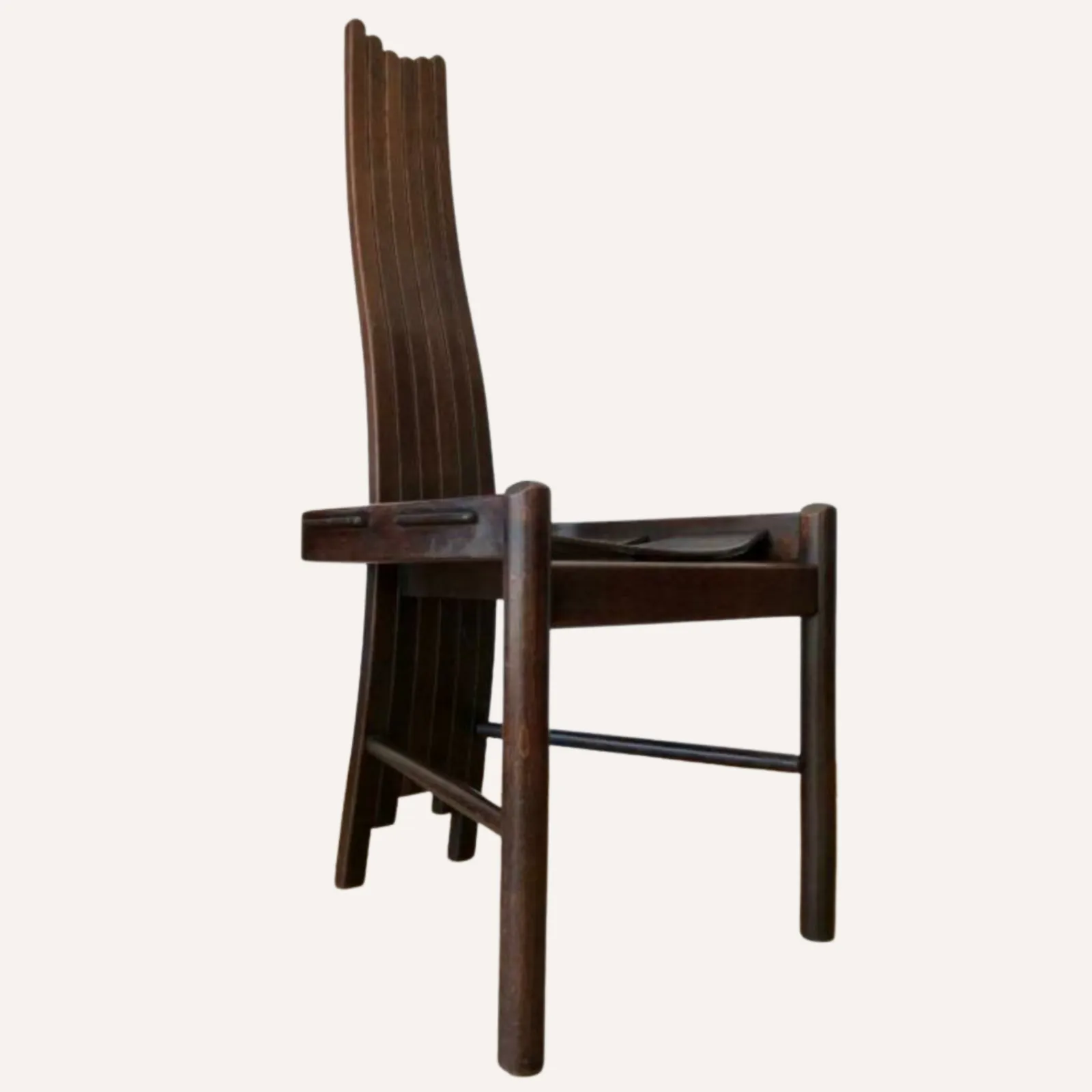 Steam Bent Arts And Crafts Oak Organic Shaped Revival Chair, 1960s   1970s photo 930.8