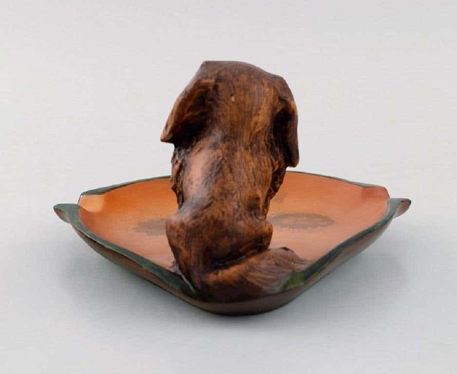Ipsen's, Denmark, Bowl In Hand Painted Glazed Ceramics With Pekingese photo Art
