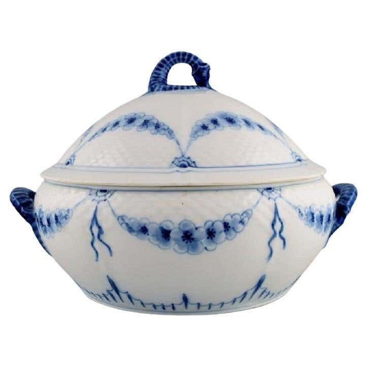 Antique Bing & Grøndahl Lidded Empire Tureen In Hand Painted Porcelain