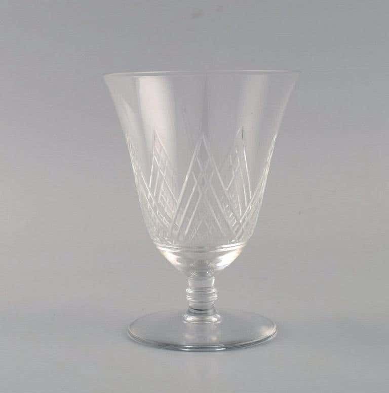 Saint Louis, France, Four Glasses In Clear Mouth Blown Crystal Glass, 1930s photo Home Decor