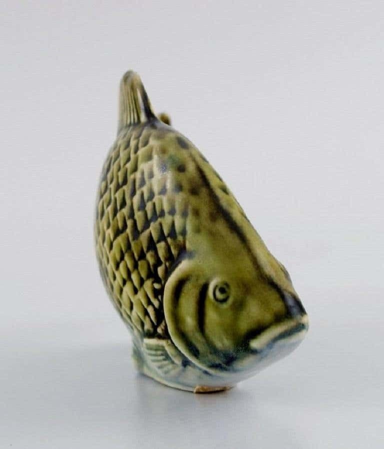 Sven Wejsfelt For Gustavsberg, Unique Stim Fish In Glazed Ceramics photo 242.0