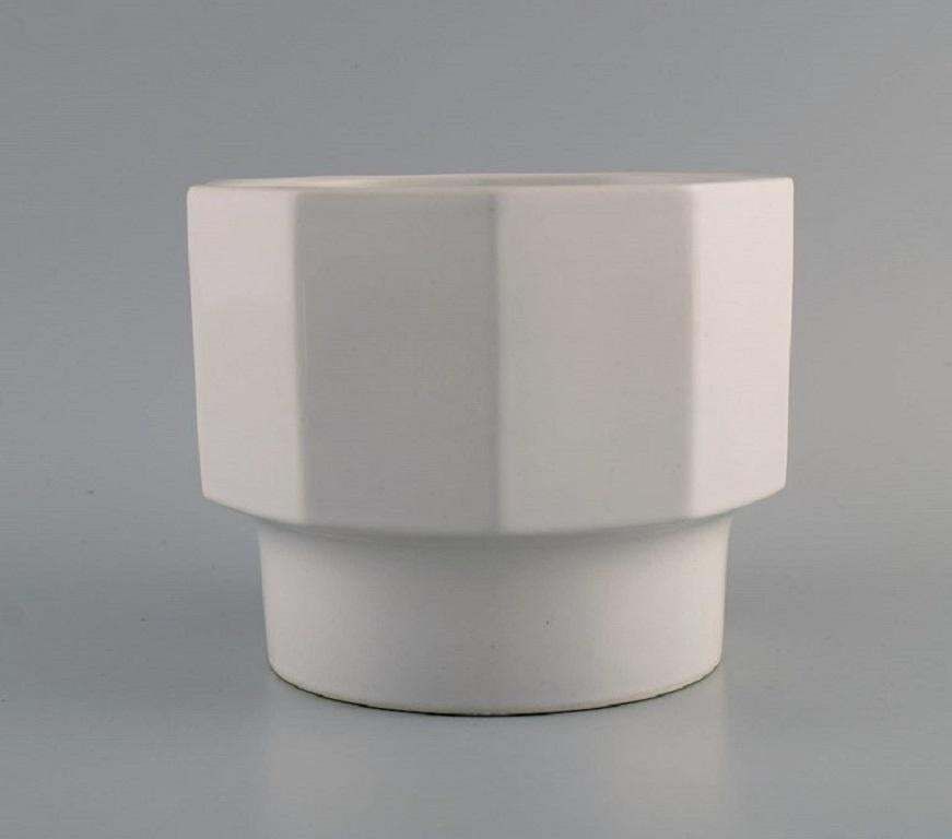 Erix Hennix For Gustavsberg, Four Plantina Flower Pots In Glazed Porcelain photo for sale