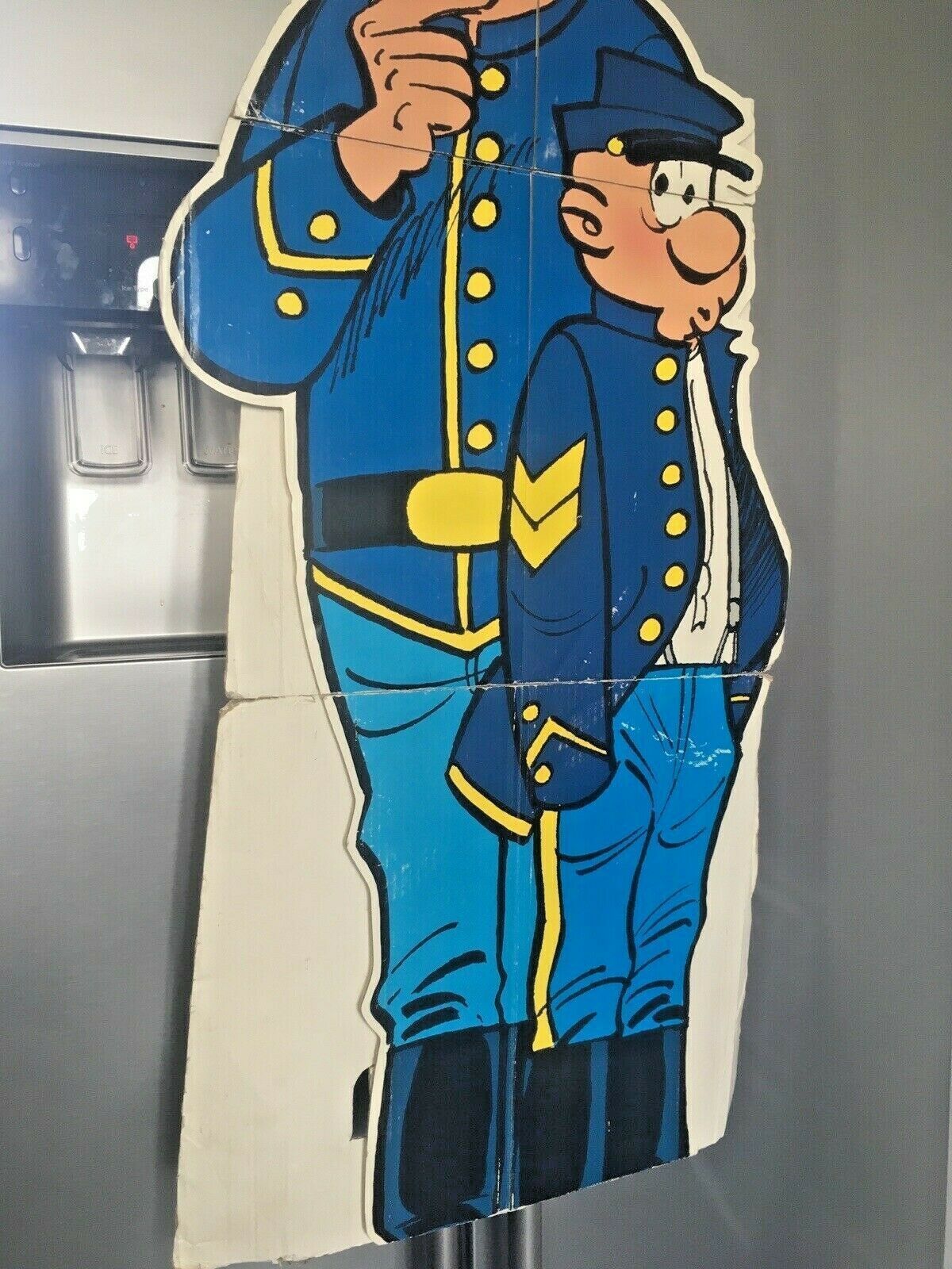 Large Vintage 44.5" Les Tuniques Bleues Cartoon Cardboard Cutout Comic Poster photo 50.0