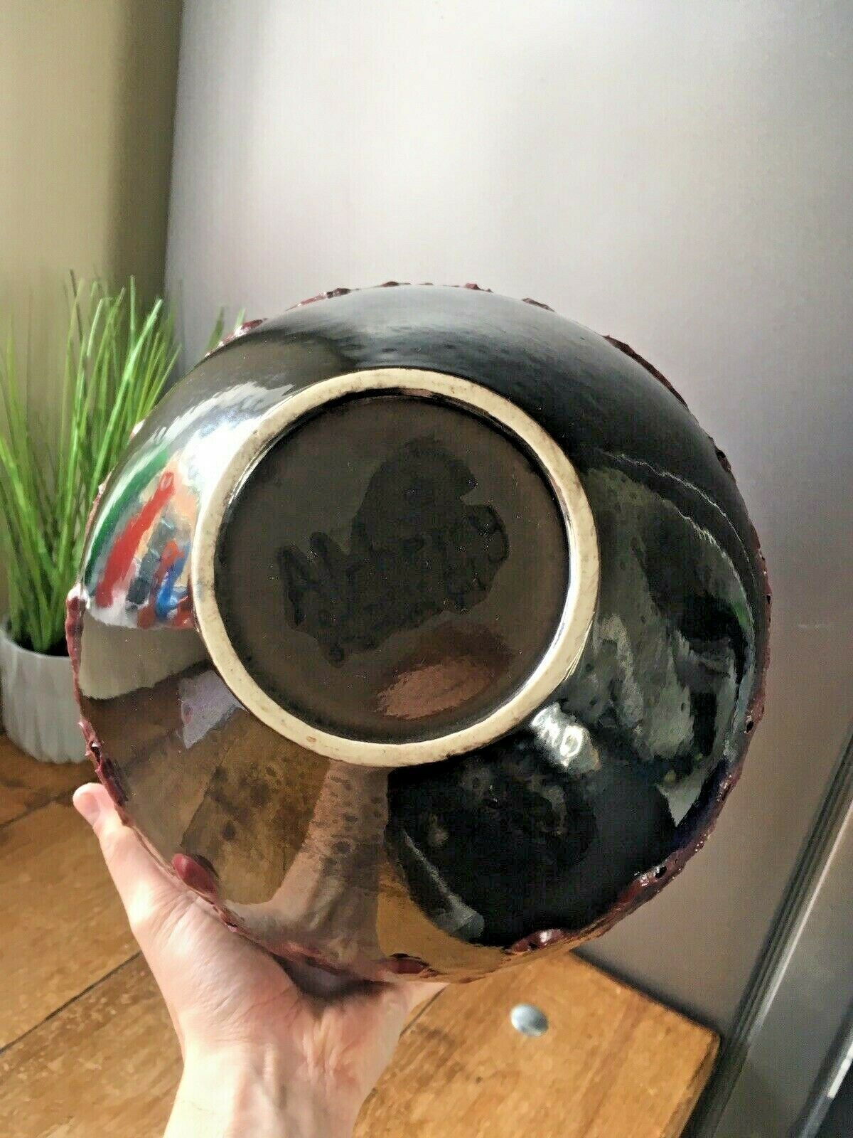 photo furniture Large Royale Stratford Alchemy Reflective Art Fat Lava Planter Vase Jardiniere