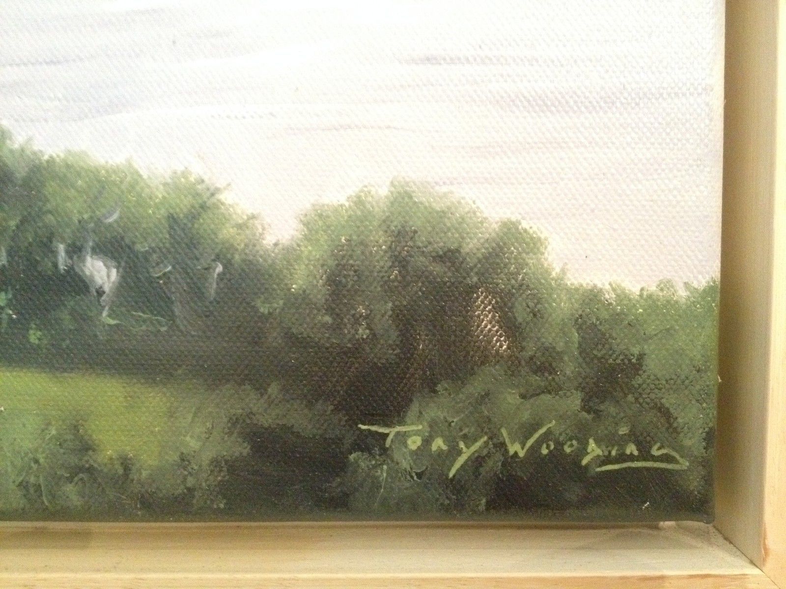 Gorgeous Original Tony Wooding Oil Painting Of The Straits Menai Bridge Anglesey photo vinterior