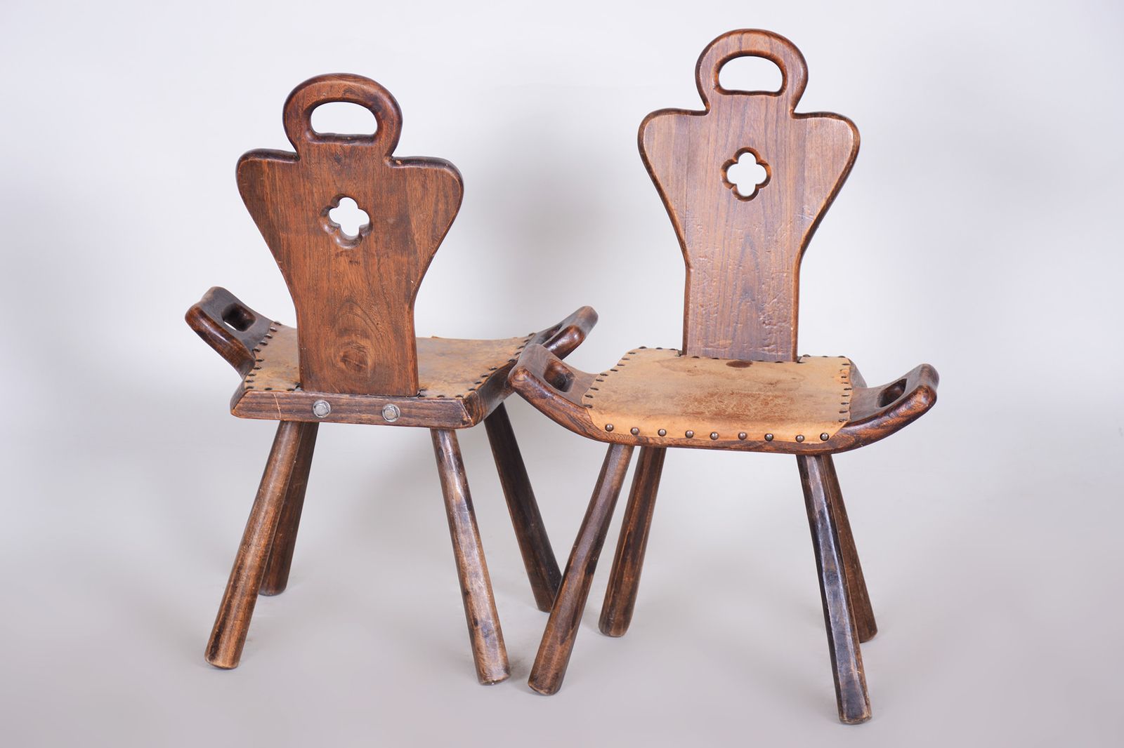 670.0 Pair Of Krásná Jizba Art Deco Chairs   1940s Czechia photo