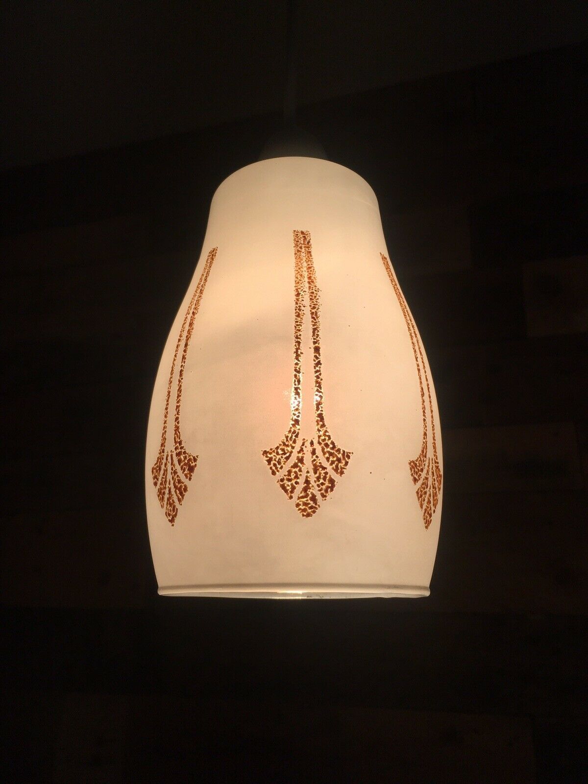 3 Art Nouveau Style 70's Light Lamp Shade Geometrical photo Lighting