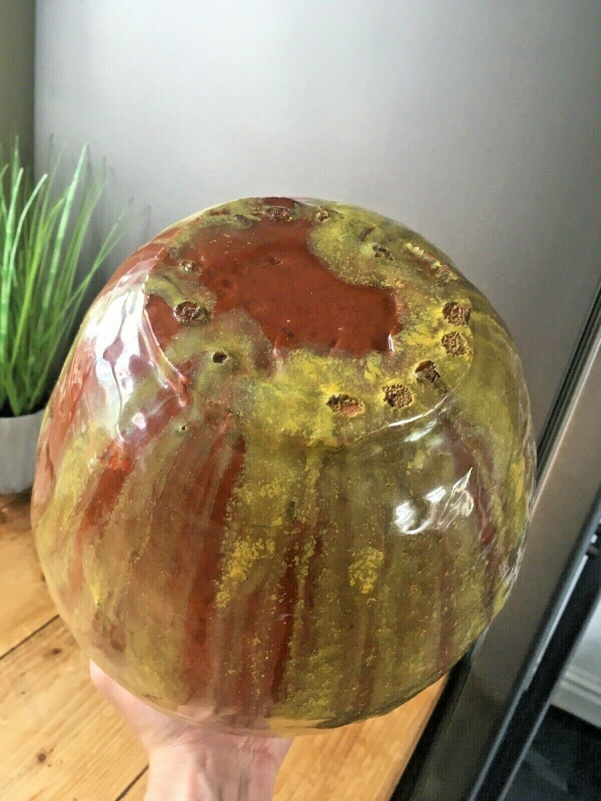 photo for sale Large Decorative Heavy 6kg Striped Studio Pottery Vase Planter Pot Jardiniere
