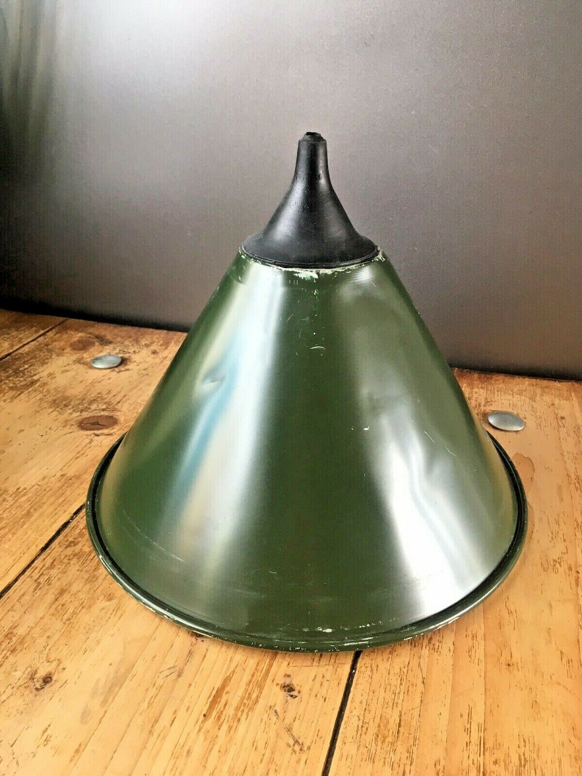 Army Green Industrial Aluminium Factory Ceiling Light Lamp Shade Vintage Kitchen photo vinterior