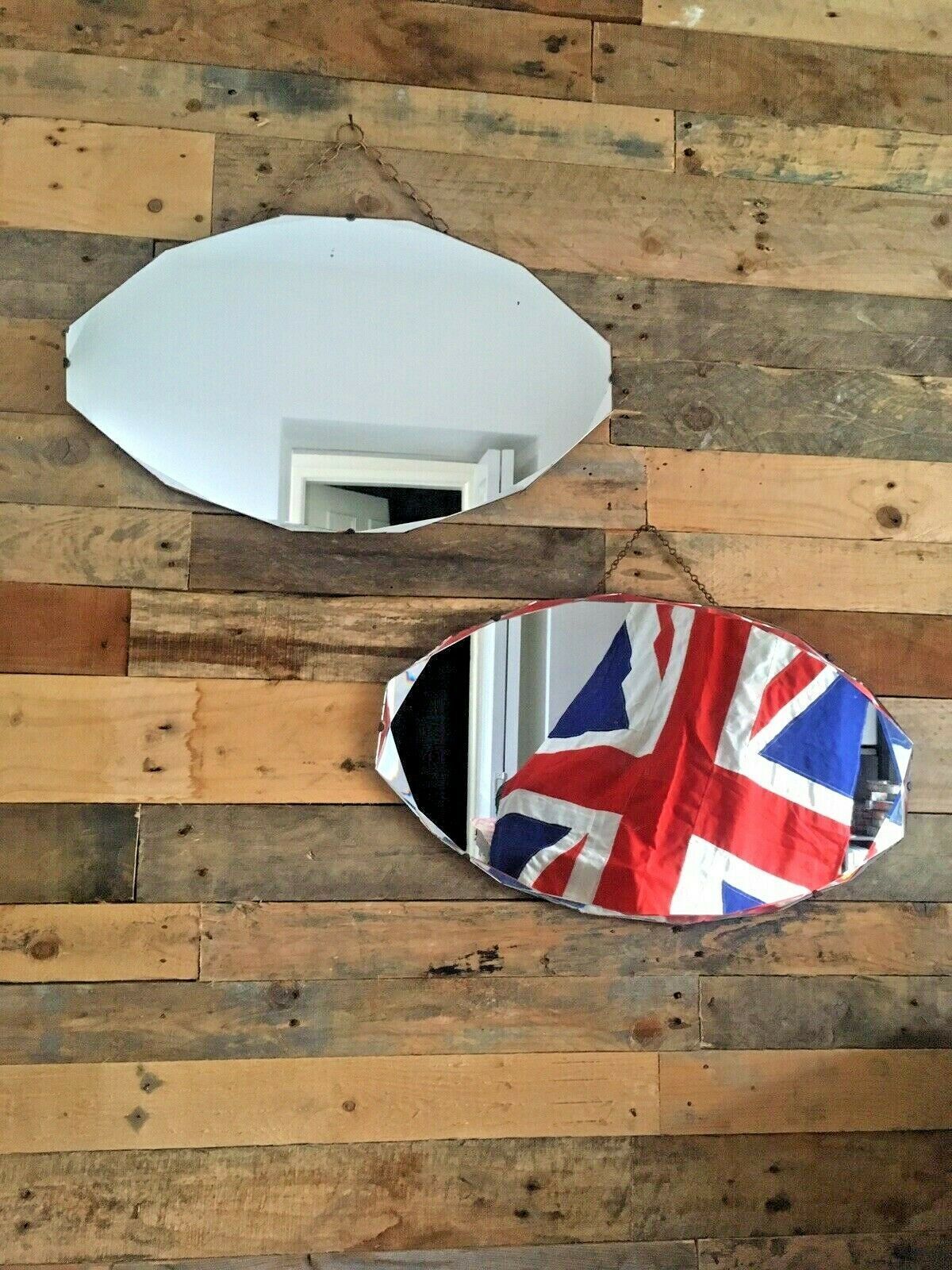2 Gorgeous 1930's Art Deco Period Mirrors Multi Faceted Edge Near Pair 1920's photo furniture