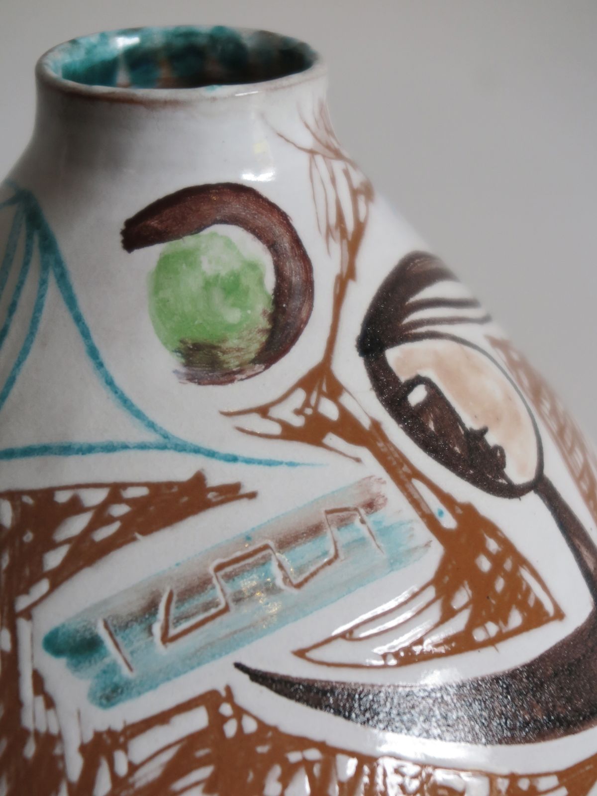 Elio Schiavon Italian Midcentury Ceramic Vase 1950s photo Home Decor
