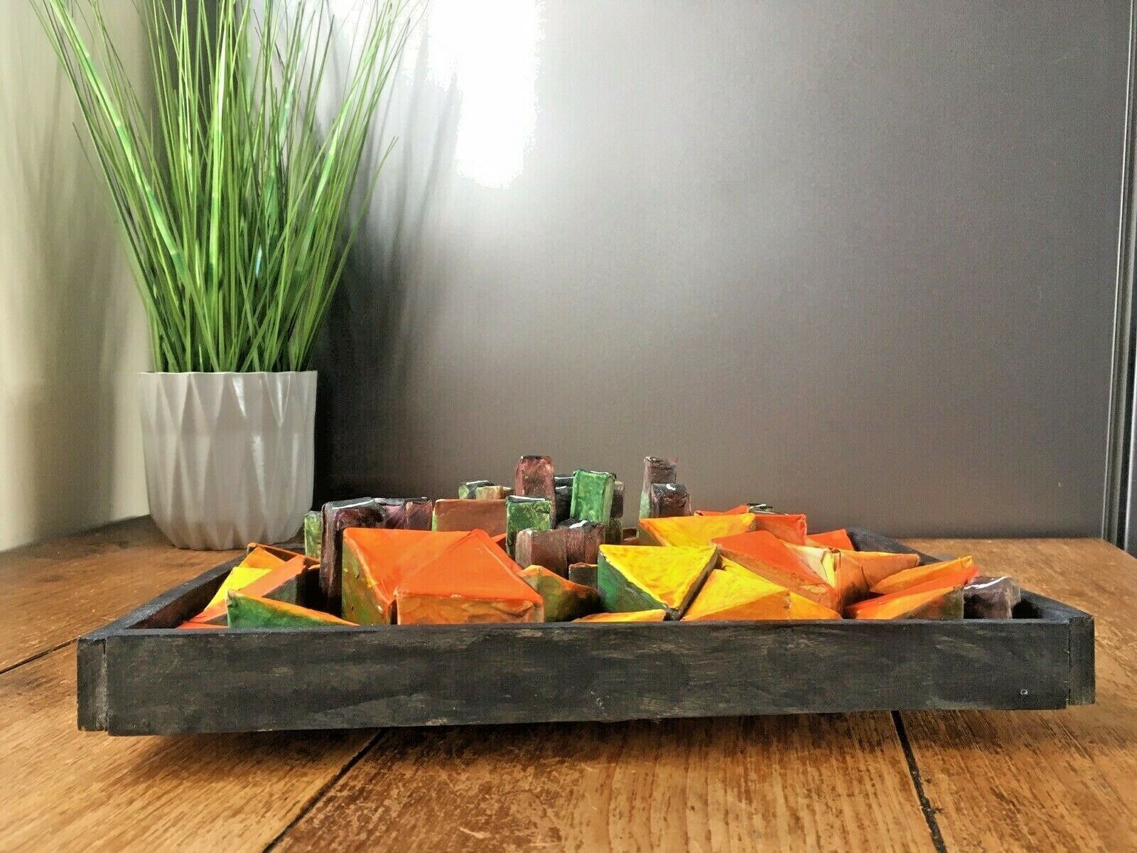 Small 3d Painting Wall Art Geometric Shapes Abstract Mcm Mid Century 60's Style photo vinterior