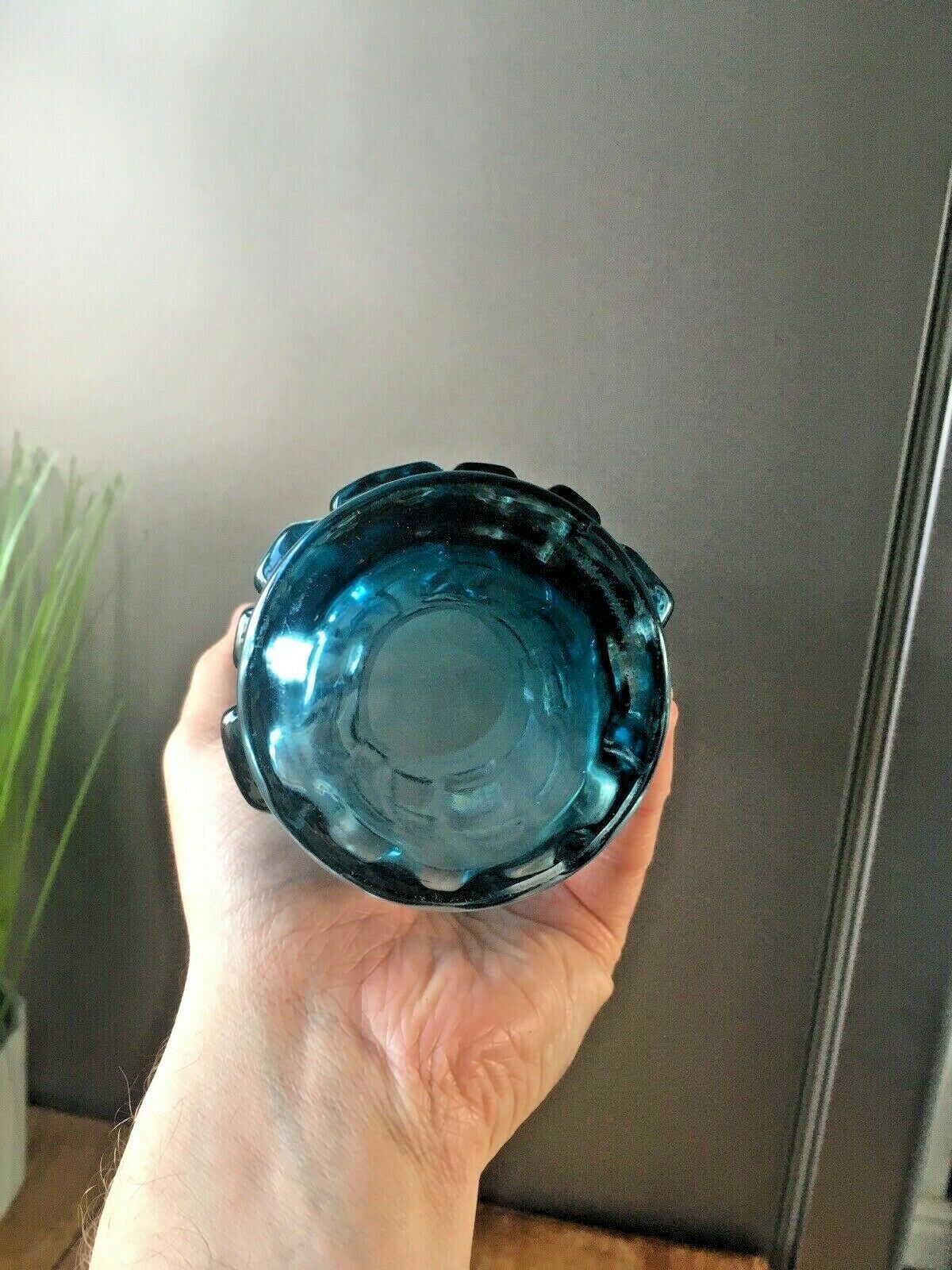 Retro 60s Aseda Bo Borgstrom Textured Bamboo Bark Scandinavian Glass Vase B5/832 photo vintage
