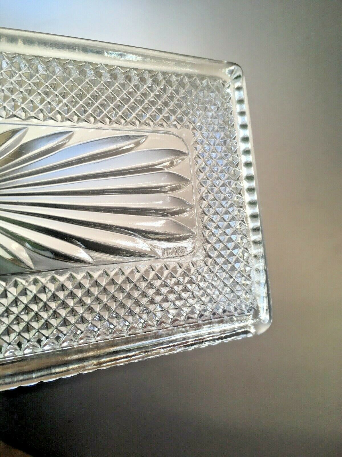 Retro Italian Glass & Chrome Centrepiece Party Bowl Nibbles Serving 3 Dish Tray photo Home Decor