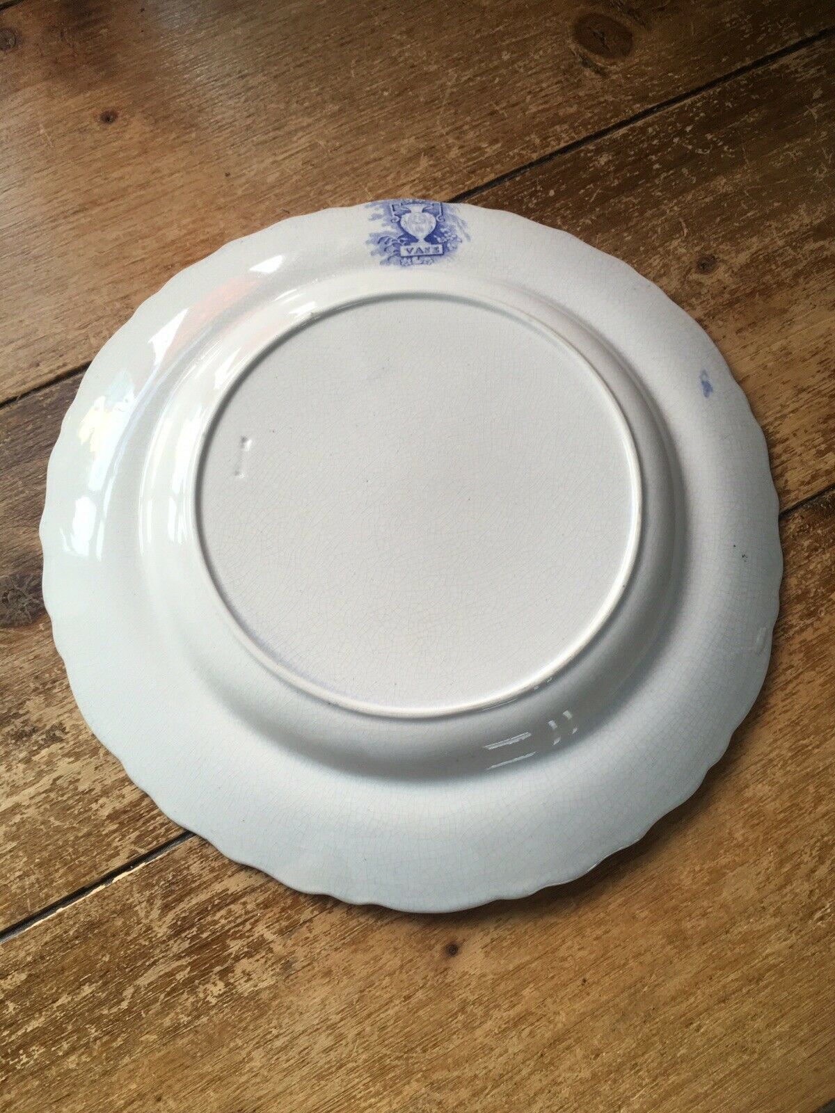 Rare Antique C1816 John Rogers & Son Vase Pattern Blue & White Plate Cows Sheep photo 50.0
