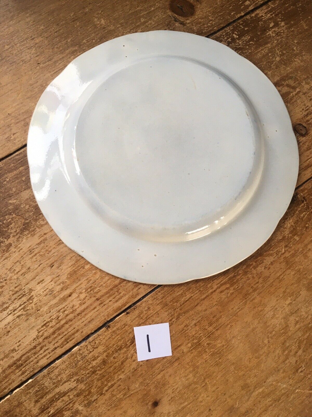 55.0 Antique C1825 29 Toft & May Zebra Pattern Blue & White Pearlware Plate Roger photo