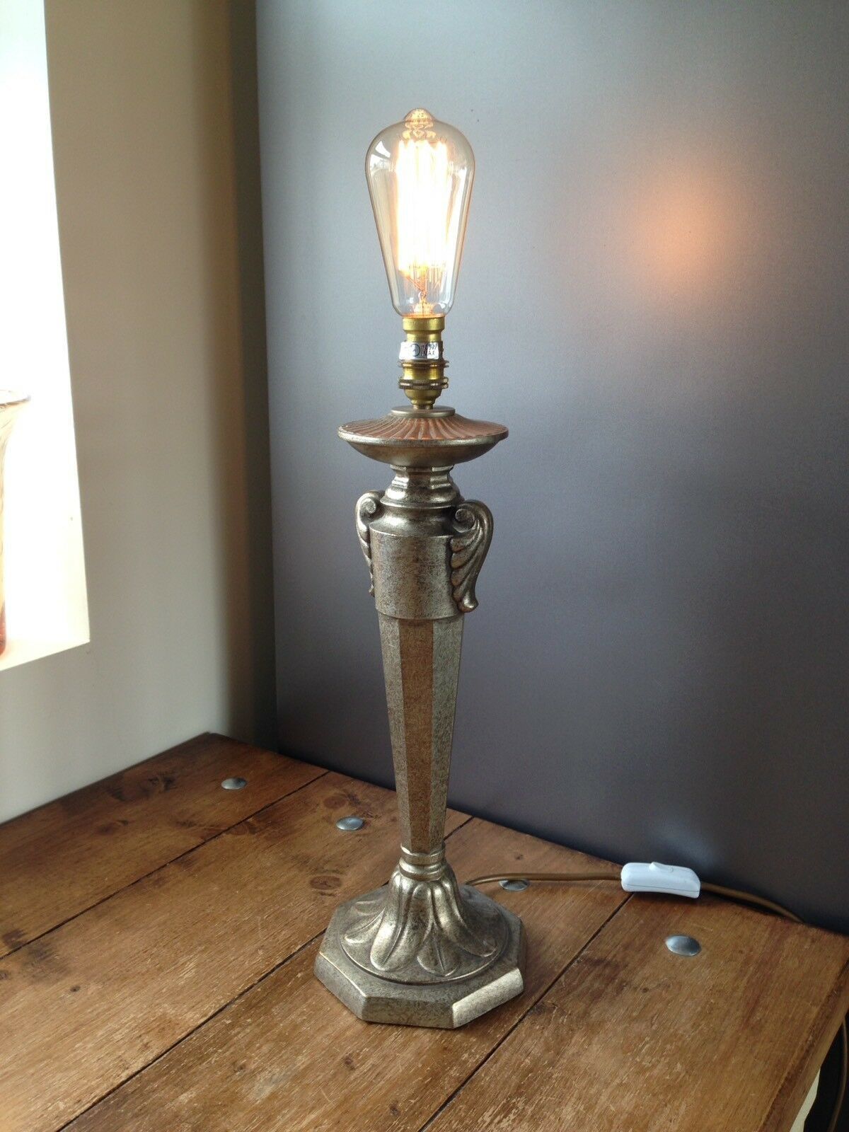 Chelsom Luxury Designer Lighting Column Table Bedside Desk Lamp Rococo Regency photo vinterior