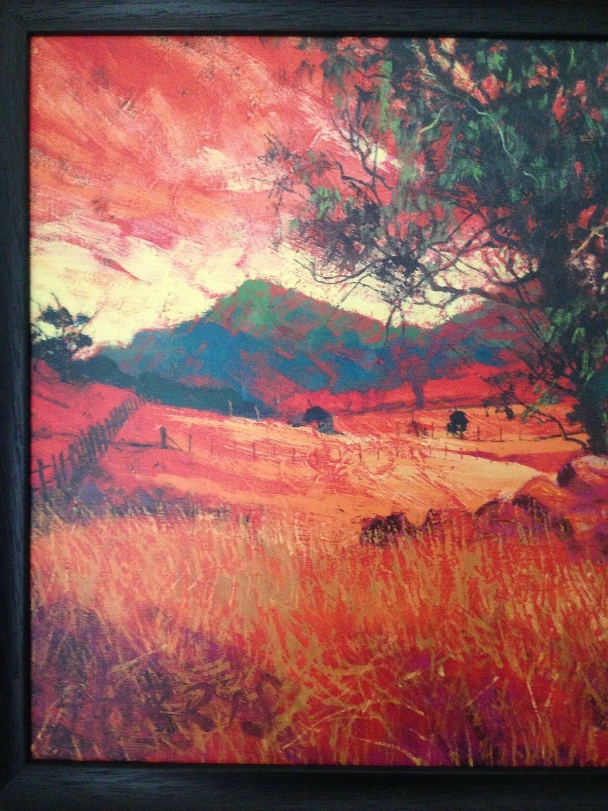 photo furniture Rolf Harris Signed Limited Edition Framed Print 120 Of 195 Rocky Outcrop Sunset