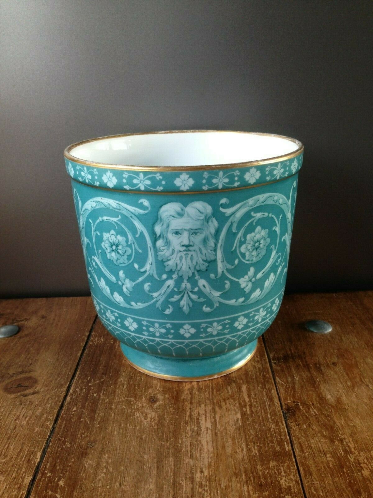 Gorgeous Neoclassical Minton ? Porcelain Plant Pot Planter Jardiniere photo 295.0