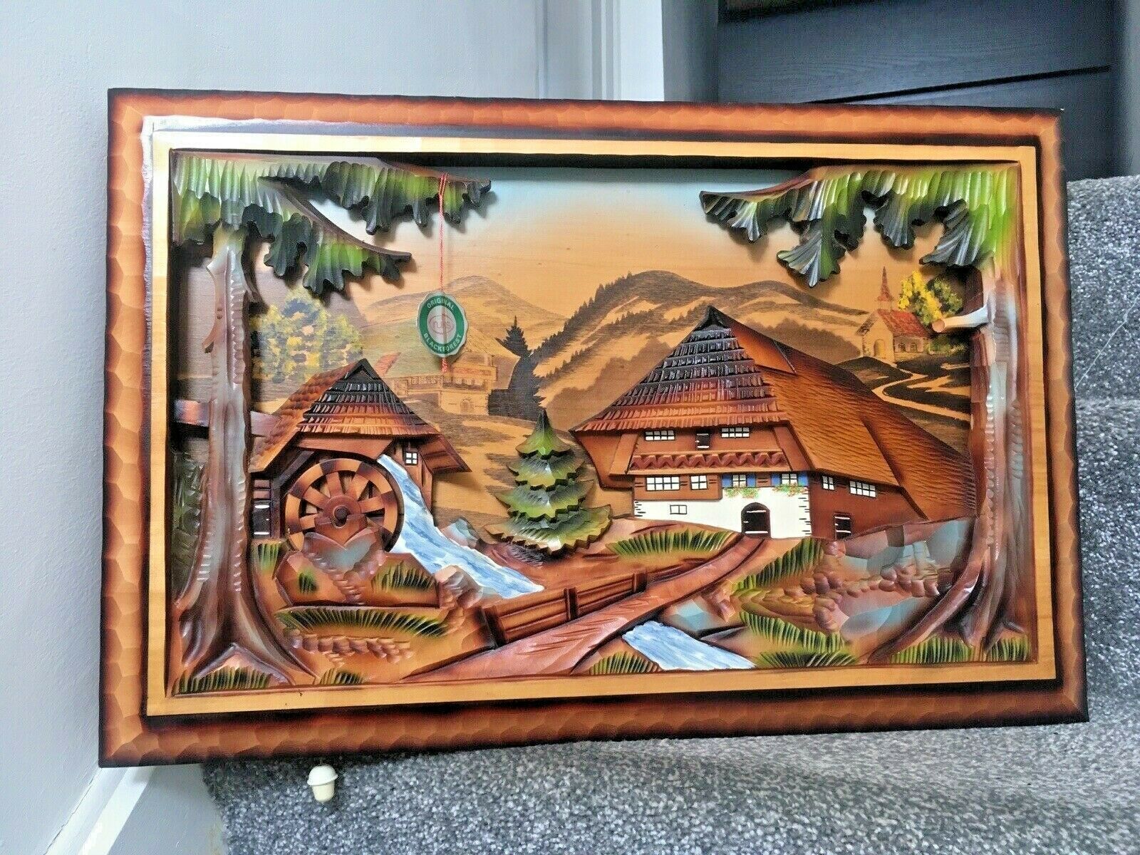 Original Ruks Blackforest 3d Adzed Diorama Water Mill Reuge Swiss Musical Movement photo buy