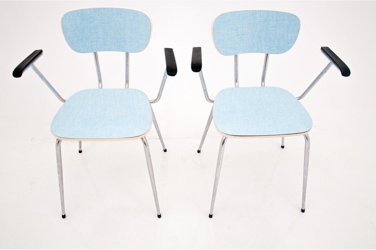 A Pair Of Chairs With Armrests, Poland, 1970s photo for sale