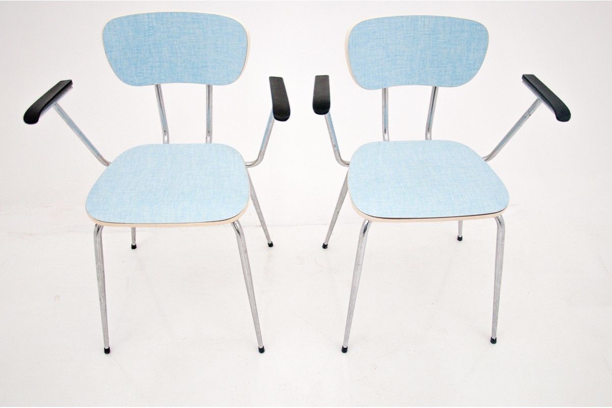 A Pair Of Chairs With Armrests, Poland, 1970s photo Furniture