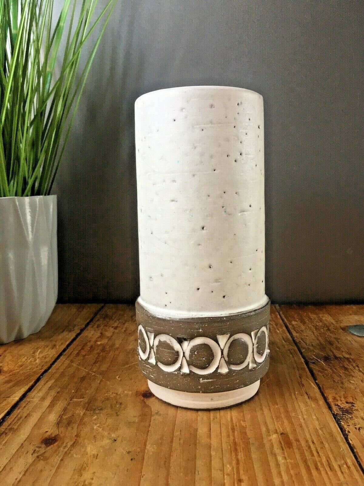 Mid Century 60's Swedish Bromma Keramik 513 Abstract Art Pottery Vase Scandi 70s photo furniture
