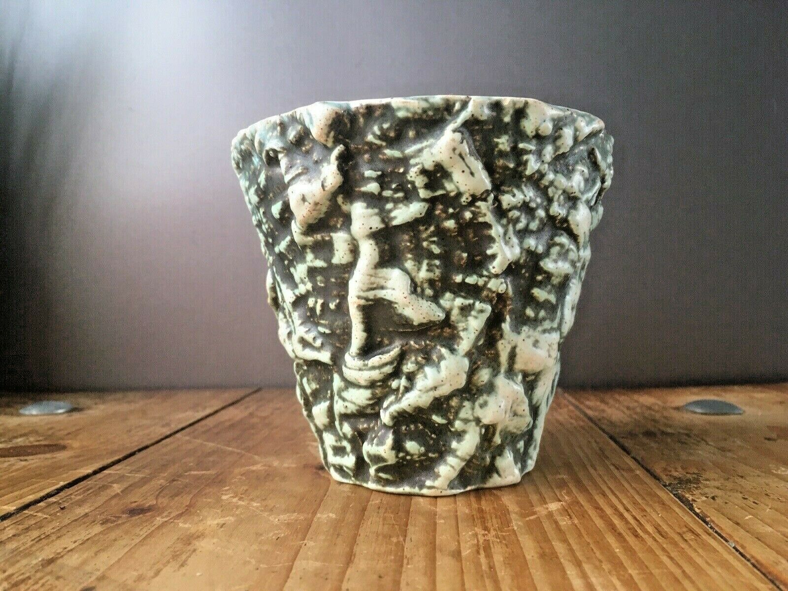 1960's Kroon L'ancora Kroonenberg Dutch Fat Lava Pottery Planter Plant Pot Mcm photo 50.0